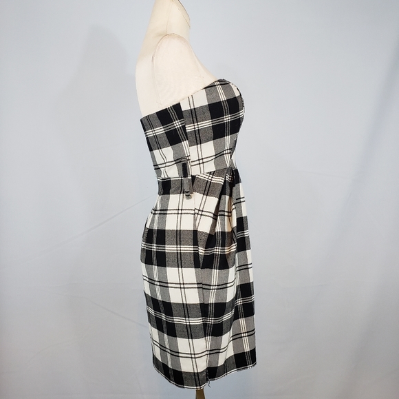 Candies black & white plaid flannel dress size 3 - Picture 5 of 5